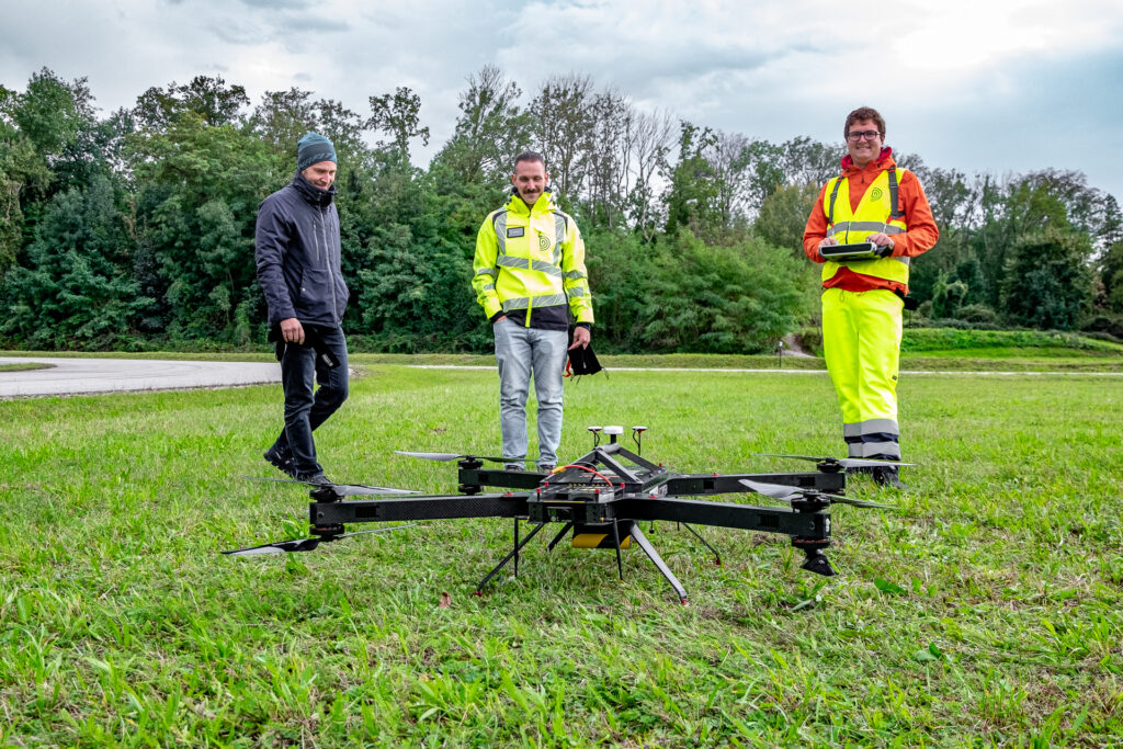 Dronenaufnahme Digitrans Teststrecke St Valentin Digitaler Zwilling