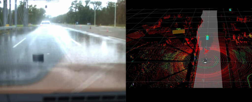 ADAS-Sensor- LiDAR Tests in rain - Outdoor Beregnungsanlage